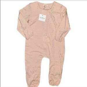 NWT Danish Brand elodiee MATHILDE jumpsuit in rose gold star 100% organic cotton